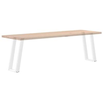 Console tafelpoten 2 st U-vormig 38x(72-73) cm staal wit - thumbnail