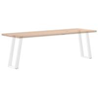 Console tafelpoten 2 st U-vormig 38x(72-73) cm staal wit - thumbnail