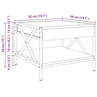 Salontafel met Infinity LED 50x50x38 cm zwart - thumbnail