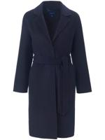 Lange jas van double-weefsel met reverskraag Van GANT blauw - thumbnail
