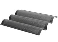 Geperforeerde bakplaat - BIRKMANN - EASY BAKING - Koolstofstaal - Antiaanbaklaag - Voor 3 stokbroden - 39,5 x 29,5 x 4,5 cm - thumbnail