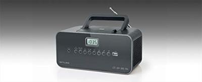 Muse M-28 DG Draagbare cd-radio, PLL FM-radio, MW-tuner, zendergeheugen, USB, MP3-weergave, werkt op netstroom of batterij, donkergrijs