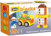 Luna Blocks Bouwset Bouwplaats Junior 19-delig - thumbnail