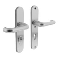 Intersteel Veiligheidsbeslag SKG3 ovaal kerntrekbeveiliging profielcilincergat 72mm aluminium achterdeurbeslag - thumbnail