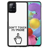 Samsung Galaxy A51 | TPU Hoesje | Finger Don't Touch My Phone - thumbnail