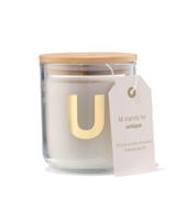 HEMA Kaars in glas Ø8x10cm letter U - thumbnail