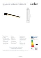 Wandlamp badkamer zwart met ingebouwde LED &apos;Nordlux Malaika 68 cm boven spiegel - thumbnail