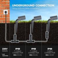 3x Spikey dimbare LED prikspot aluminium antraciet excl. GU10 spot IP65 waterdicht 3 jaar garantie - thumbnail