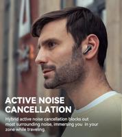 Edifier X5 Pro Active Noise Cancelling Earbuds met AI-verbeterde gesprekken, Snel opladen, Spelmodus, App-aanpassing, IP55-waterdicht, Waar Draadloze Bluetooth 5.3 Oordopjes - Zwart - thumbnail