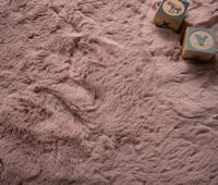 Tapeso Kindervloerkleed hartje - Fluffy roze - 70x80 cm - thumbnail