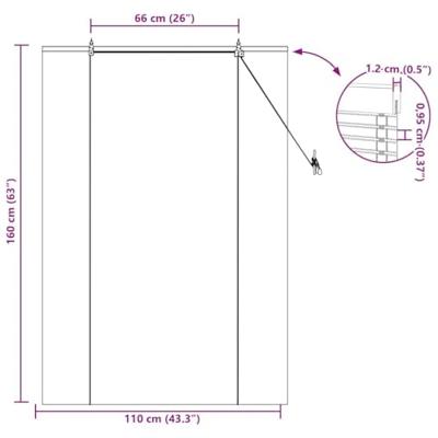 Raambuiten & Gordijnen met gordijnen Bruin 110 x 160 cm Bamboe