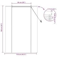 Raambuiten & Gordijnen met gordijnen Bruin 110 x 160 cm Bamboe - thumbnail