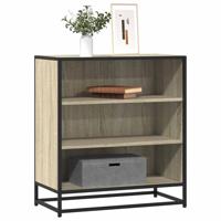Dressoir 68x35x76 cm bewerkt hout en metaal sonoma eikenkleur - thumbnail