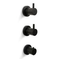 Inbouw Douchekraan Bongio Squandra Thermostatisch met 2 Stopkranen en Installatiebrug Mat Zwart Bongio - thumbnail