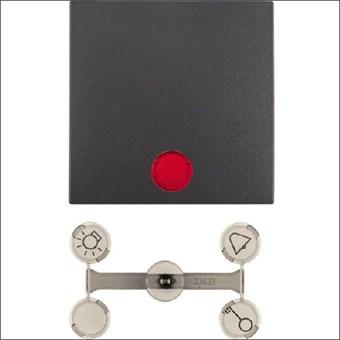 Berker B1/B3 Drukknop met controlevenster antraciet 16211606