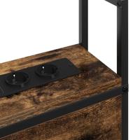 Bergend Hoofdeinde met Oplaadstation Gerookt eiken 100 cm - thumbnail