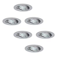 6x Jose LED Inbouwspots - 4W 450 Lumen - 6500K - Kantelbaar - RVS - thumbnail