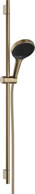 Hansgrohe Rainfinity doucheset 130 3jet met glijstang S Puro 90 cm, push-schuifstuk en Designflex textiel doucheslang 160 cm, Brushed Bronze