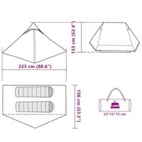 Tent 2-persoons waterdicht blauw - thumbnail