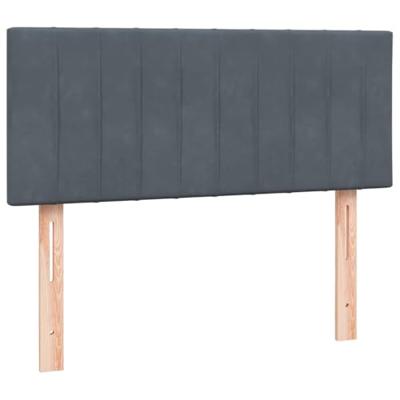 Boxspring met matras fluweel donkergrijs 120x210 cm