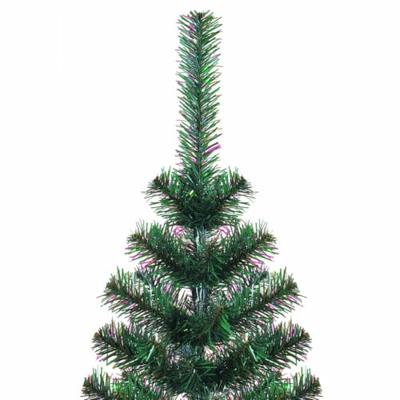 VidaXL Kunstmatig voorverlicht kerstboom groen 180 cm pvc en metaal