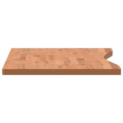 Bureaublad 100x(45-50)x2,5 cm massief beukenhout