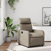 Fauteuil verstelbaar kunstleer cappuccinokleurig - thumbnail