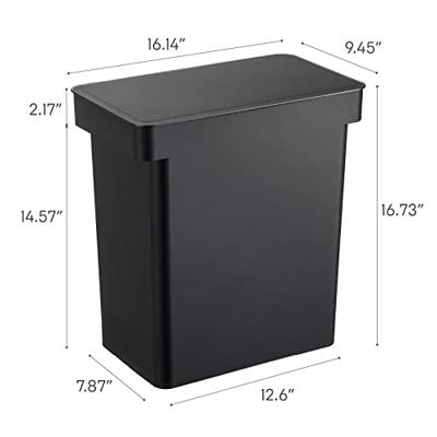 Yamazaki 5618 TOWER Voedingscontainer voor huisdieren (12 KG), zwart, polypropyleen/ABS-hars/POM-hars/siliconen, minimalistisch, 41 x 24 x 42,5 cm