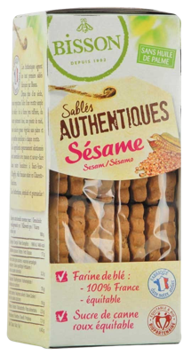 Bisson Zandkoekjes sesam authentiek bio 175 Gram