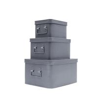 LABEL51 Media Opbergkist - Antiek grijs - Metaal - L - thumbnail