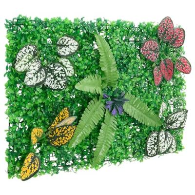 VidaXL Hek met kunstplanten 6 st 40x60 cm groen VidaXL Hek met kunstplanten 6 st 40x60 cm groen