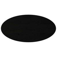 Tafelblad 100x50x4 cm ovaal massief eikenhout donkerbruin - thumbnail