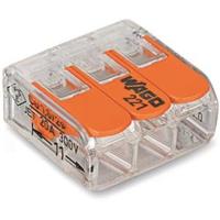 Wago lasklem 221-413 hevelklem 3 draden voor soepele en massieve draad van 0.14 tot 4mm² - thumbnail