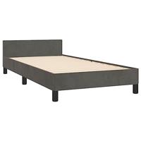 Bedframe zonder matras 90x190 cm fluweel donkergrijs - thumbnail