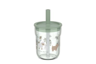 Mepal kinderglas mio 250 ml met rietje little farm