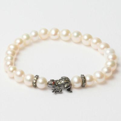 Lancaster JLA-BR-FROG-3-WH 16 mm Dames armband