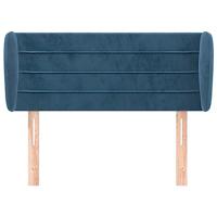Hoofdbord met randen 103x23x78/88 cm fluweel donkerblauw - thumbnail