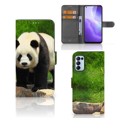 OPPO Find X3 Lite | Telefoonhoesje | Met pasjeshouder | Panda