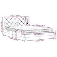 Bed met matras stof taupe 140x200 cm - thumbnail