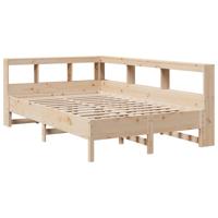 Bed met boekenkast zonder matras massief grenenhout 120x190 cm - thumbnail