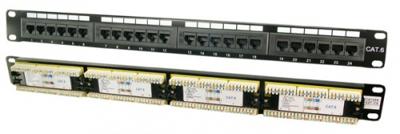 LogiLink NP0004 24 poorten Patchpaneel 483 mm (19) CAT 6 1 HE Meerdere kleuren