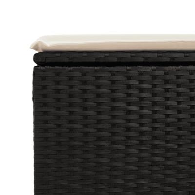 9-delige Tuinset poly rattan zwart - thumbnail