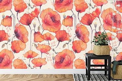 Fotobehang - Prachtige rode Klaprozen, 11 maten, Premium print, inclusief behanglijm