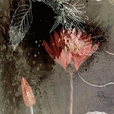 Noordwand Komar Ink Fotobehang Night Flowers - INX4-044