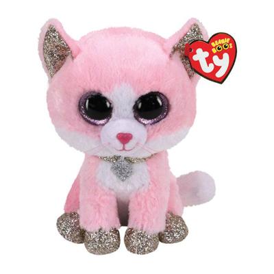 Ty Beanie boo&apos;s fiona pink cat, 15cm