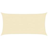 VidaXL Zonnezeil 160 g/m² 4x7 m hdpe crèmekleurig - thumbnail