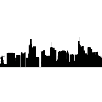 Skyline Frankfurt - Muursticker - thumbnail
