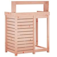 VidaXL Oppottafel met schappen 82,5x50x109,5 cm massief douglashout - thumbnail