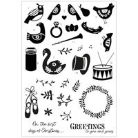 Sizzix • clear stamp set a5 12 days of christmas 30pcs - thumbnail