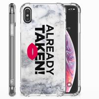 Apple iPhone X | Xs Telefoonhoesje met tekst Already Taken White - thumbnail